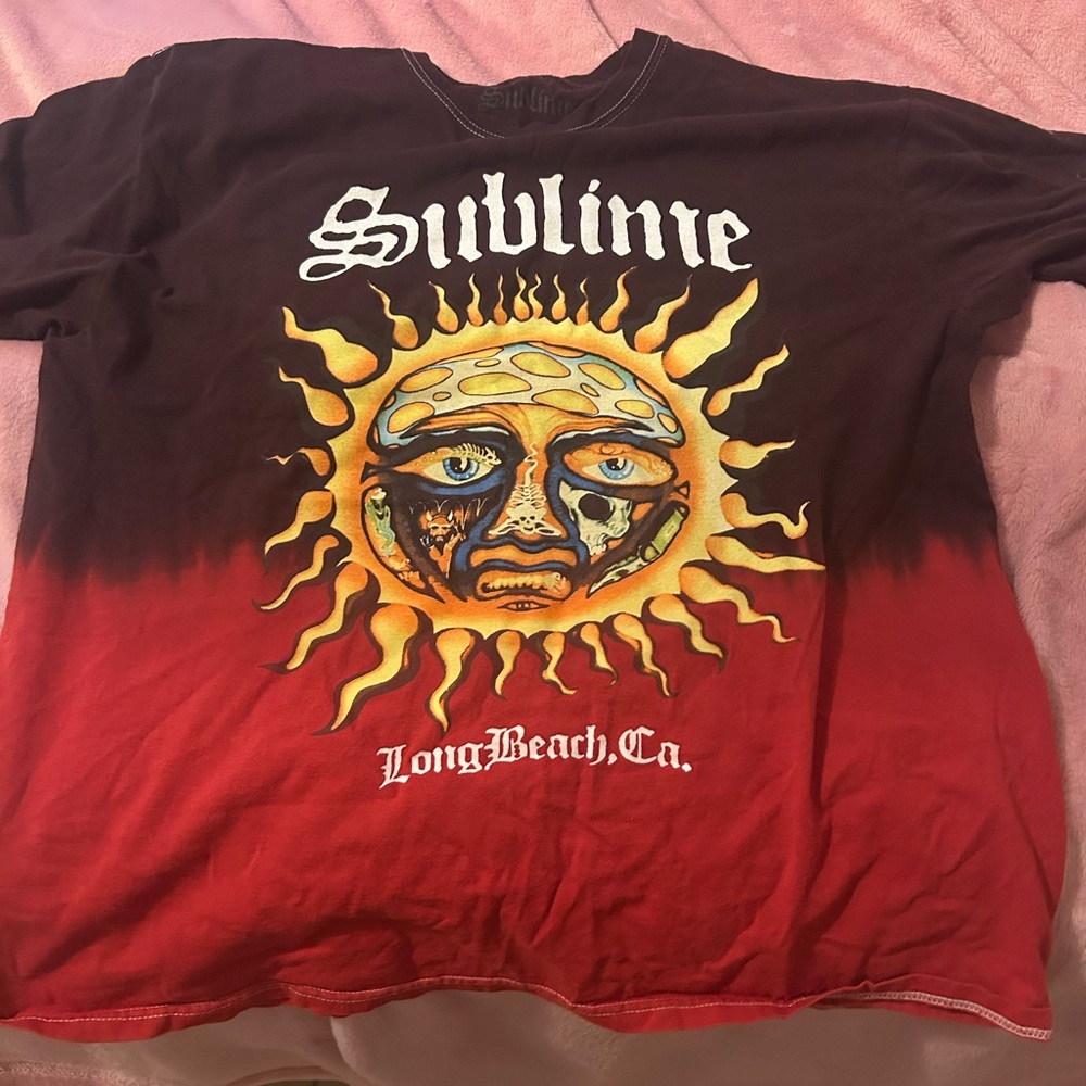 Sublime Graphic Tee - Dark Red and Black